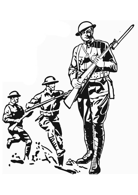 Coloriage soldat premiÃ¨re guerre mondiale