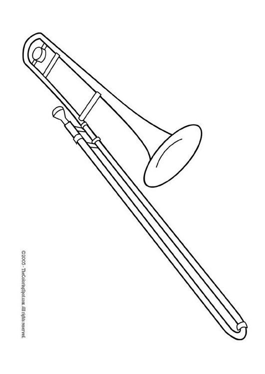 Coloriage trombone