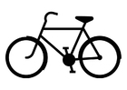 Coloriages vélo silhouette