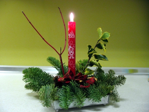 Photo composition florale pour Noël