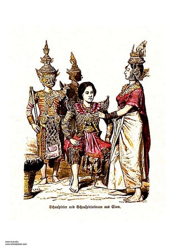 Image danseurs thaïs 19ème siècle