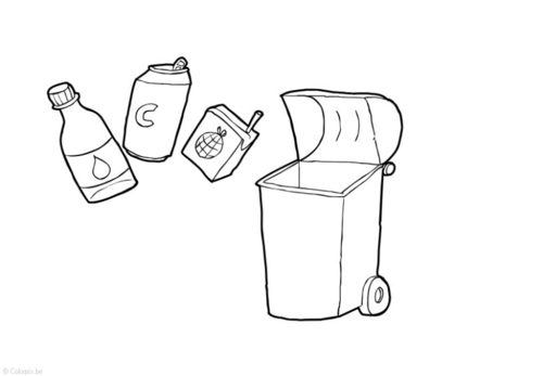 Coloriage déchets biodégradables