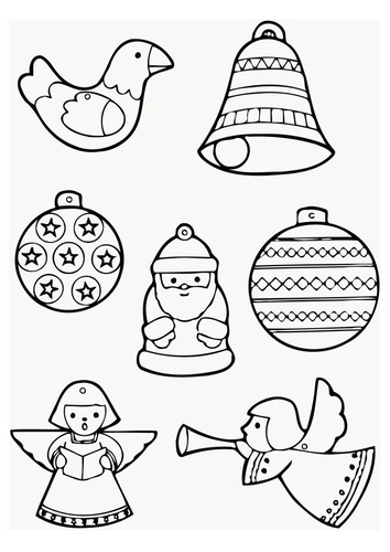 Coloriage décoration de Noël