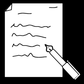 Coloriage écrire