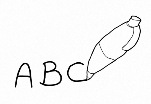 Coloriage écrire
