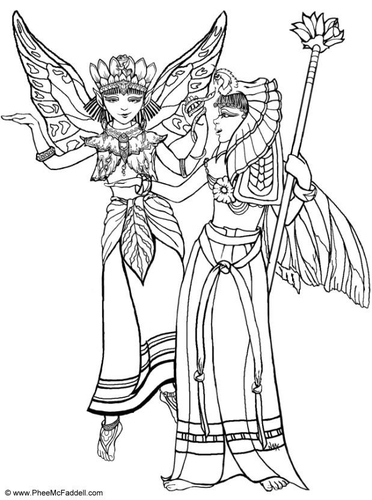 Coloriage elfe habillé