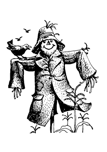 Coloriage épouvantail