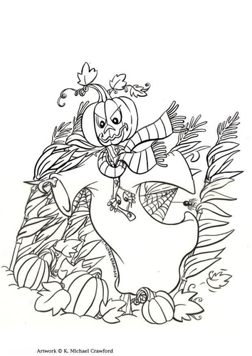 Coloriage épouventail