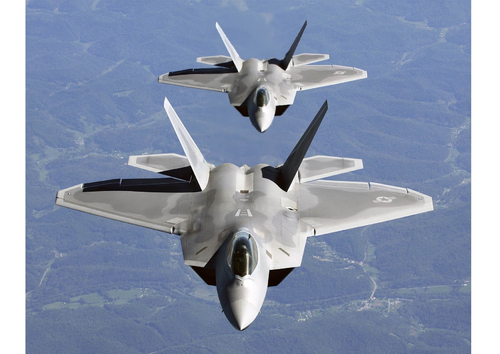 F-22A Raptor en formation