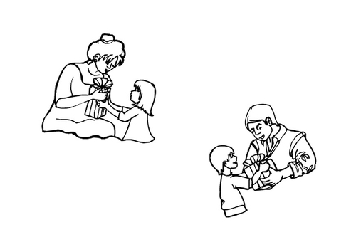 coloriage école fête des mères