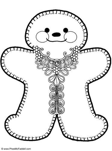 Coloriage figurine de spéculoos