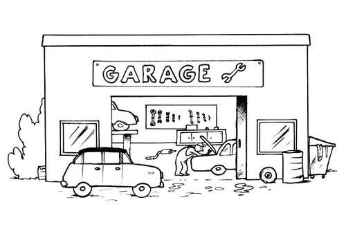Coloriage garage