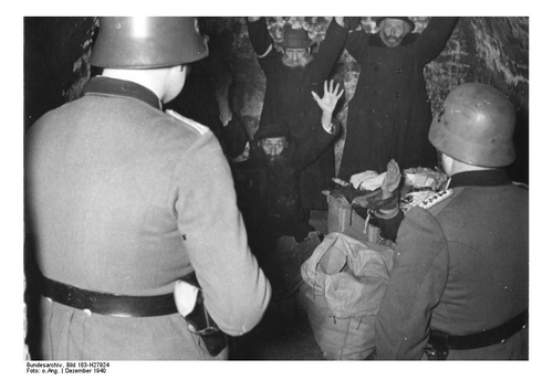 Photo Ghetto de Lublin-Pologne-action policière
