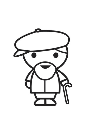 Coloriage Grand-père