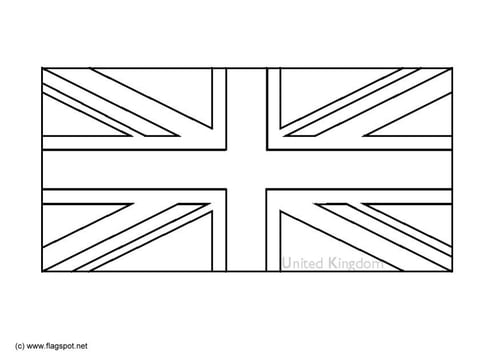 drapeau anglais noir et blanc