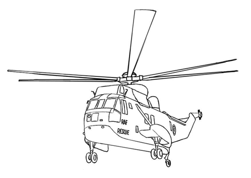 Coloriage hélicopter de combat