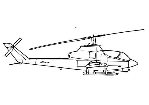 Coloriage hélicoptère Cobra