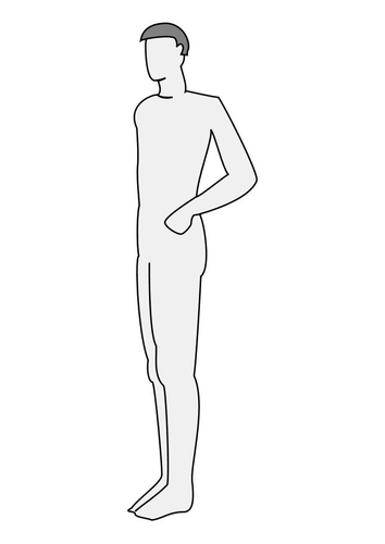 homme vue latérale