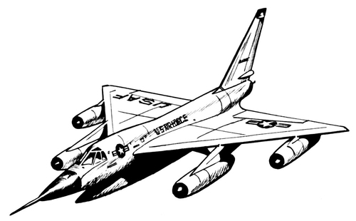 Coloriage Hustler - avion 