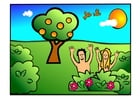 Adam et Eve - heureux