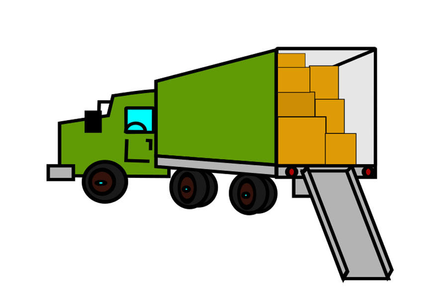 Image camion de déménagement plein - Dessin 29170