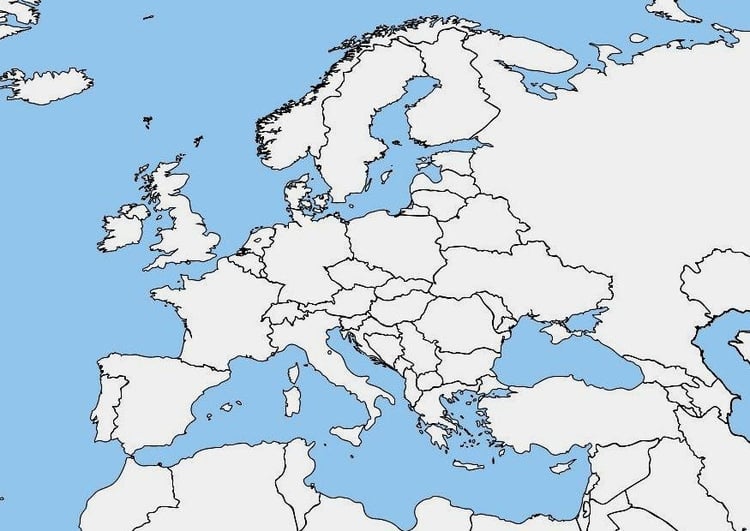 Image carte de l'Europe - viÃ¨rge