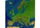 carte en relief d'Europe