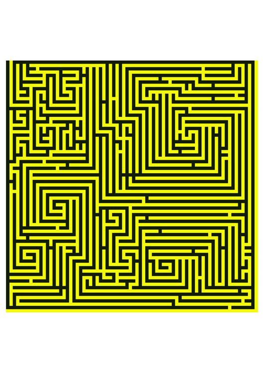 Labyrinthe - jaune