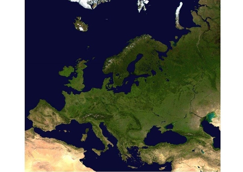 image satelitte de l'Europe