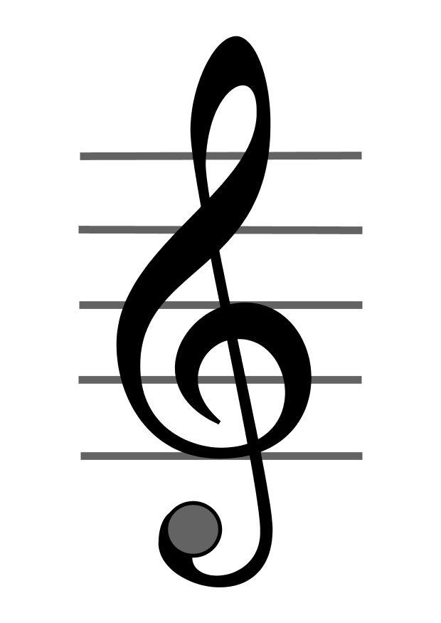 clA© musicale Coloriage clA© musicale