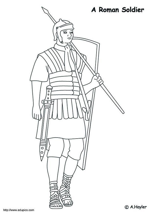 soldat romain Coloriage soldat romain