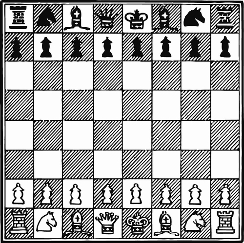 Coloriage jeu d’échecs