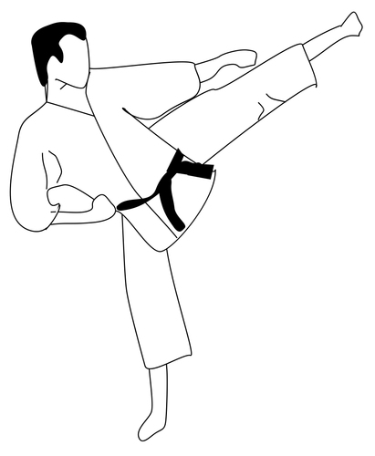 Coloriage karaté