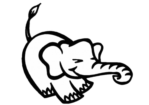 Coloriage l'éléphant