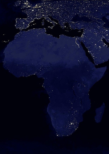 la terre de nuit - zones urbaines d'Afrique