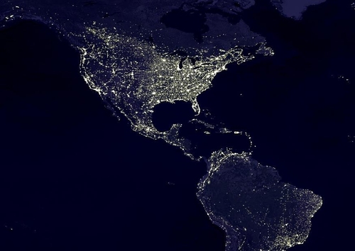 la terre de nuit - zones urbaines