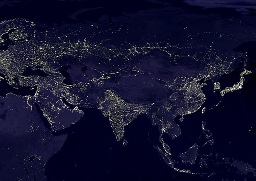 la terre de nuit - zones urbaines
