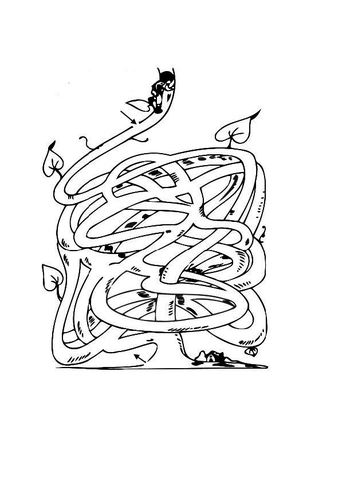 Coloriage labyrinthe de rames
