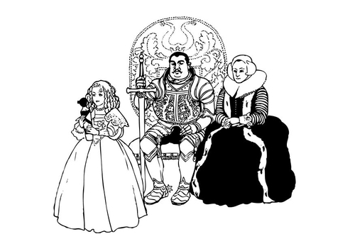 le chevalier avec sa famille