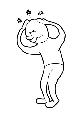 Coloriage mal de tête