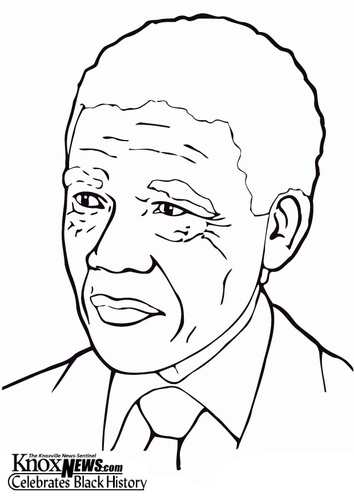 Coloriage Nelson Mandela