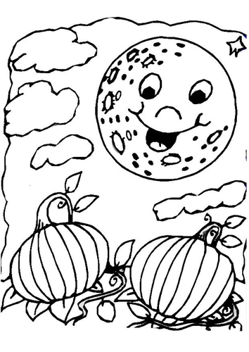Coloriage nuit d'halloween