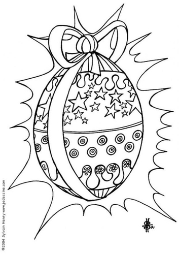 Coloriage oeuf de Pâques