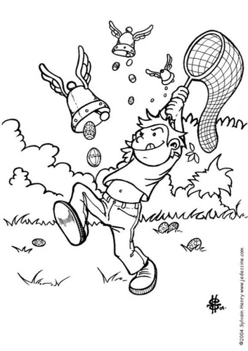 Coloriage oeux de Pâques