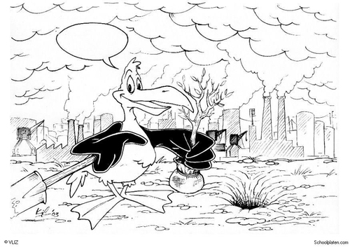 oiseau avec fabrique - plante un arbre
