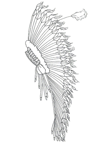 ornement de tête avec plumes