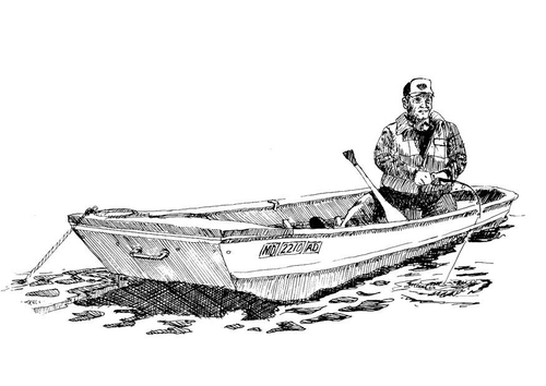 pêcheur et barque