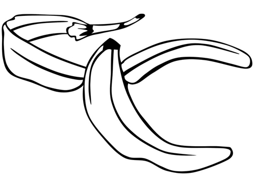 Coloriage peau de banane