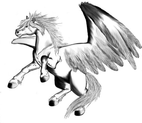 Coloriage Pégase