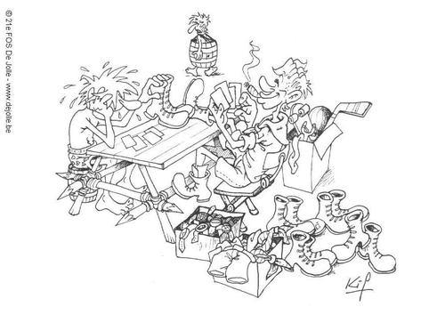 Coloriage petits jeux d'après-midi